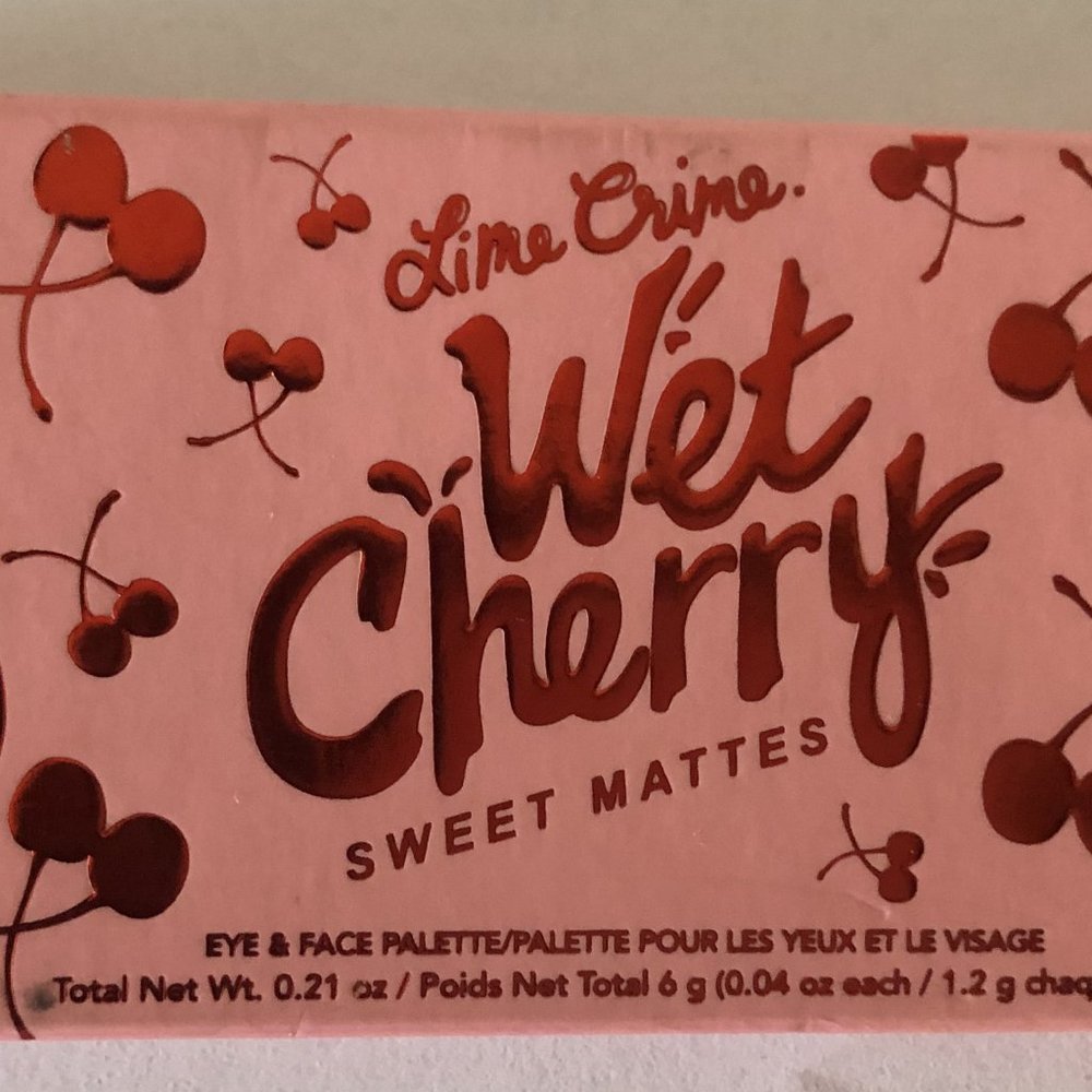 Lime crime wet and cherry mattes eyeshadow and L. A Colors eyelash bundle set